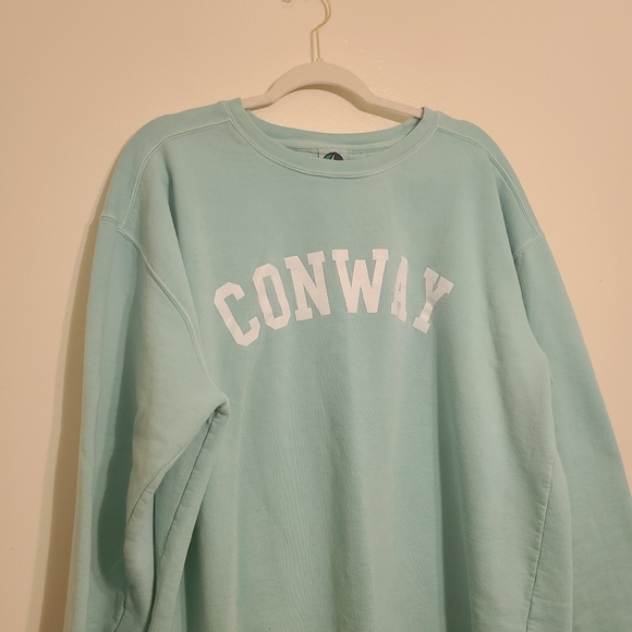 Avalon Apparel | Women's Light Green Crewneck Conway Sweatshirt (Size 2XL) - Picture 3 of 12